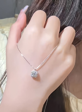 s999纯银项链女方糖镶嵌锁骨链轻奢小众高级感送女友闺蜜生日礼物