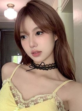 纯欲甜心 蝴蝶结蕾丝项圈女颈带choker脖子配饰锁骨链