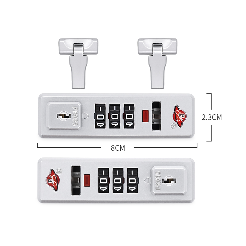 铝框拉杆箱行李箱密码锁配件PKE扣锁密码箱锁登机箱包锁防盗锁扣 - 图3