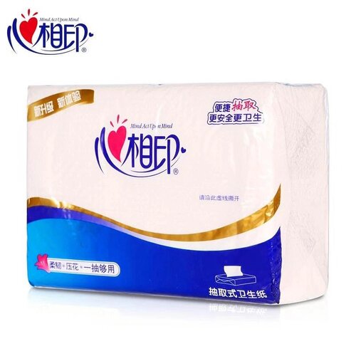 心相印平板纸NT1320家用厕所草纸卫生纸擦手抽纸8包组合心心相印 - 图3