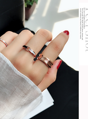 ins梓琦韩版潮人网红弹簧戒指环