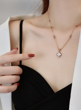 潮人小众项链ins不掉色钛钢