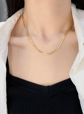 多层细项链女简约轻奢