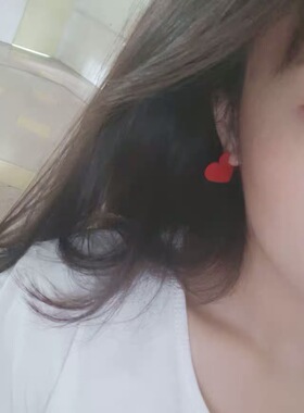 红色爱心925银针ins少女风耳坠