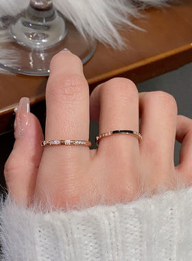 超显手戒指轻奢钛钢女
