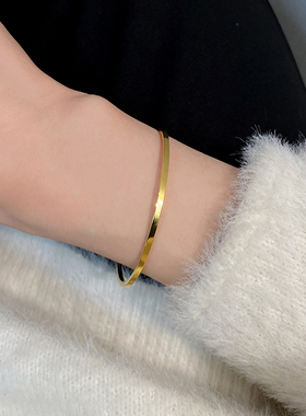 耐看圈手镯钛钢百搭女