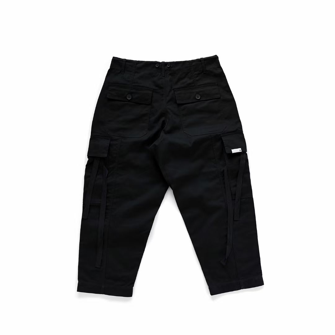 BAPE BLACK CARGO PANTS 暗黑高端线 猿人头刺绣九分裤 廓形版