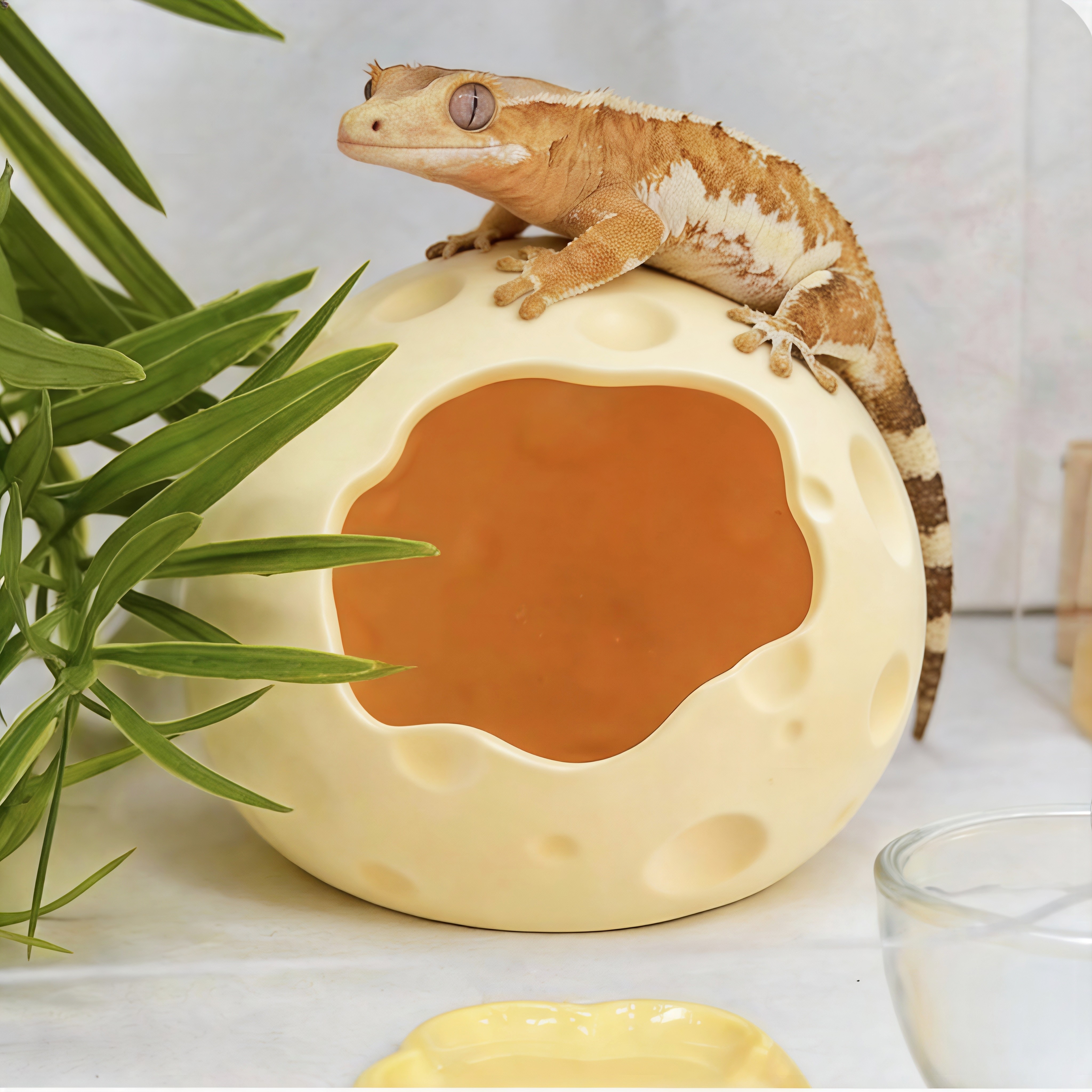 爬宠豹纹睫角守宫奶酪球躲避屋饲养箱造景洞穴蜥蜴宠物蛇陶瓷躲避,淘宝优惠券,粉丝福利购,淘宝优惠卷