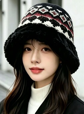 帽女冬天包头护耳保暖盆帽