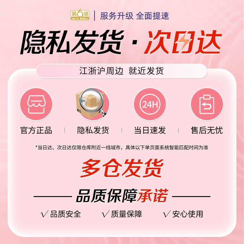 任选4件29.9r丨第六感避孕安全套超薄裸入夫妻情趣旗舰店正品男用