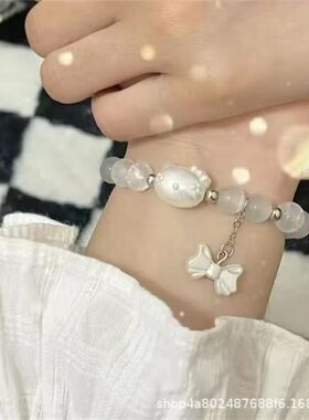 爆款kt猫hellokitty蝴蝶情侣手链女设计高颜值送女友闺蜜礼物