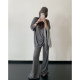 ເສື້ອຍືດ boot-cut pants, trousers, lazy suit two-piece set for women