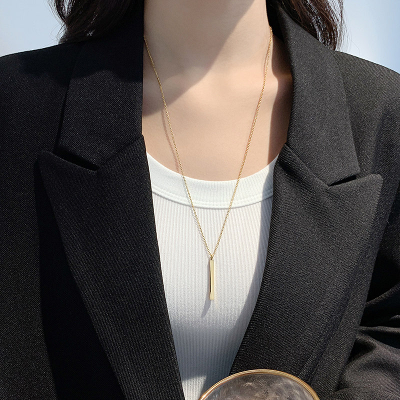 2021年新款潮秋冬小众设计感毛衣链 点创项链