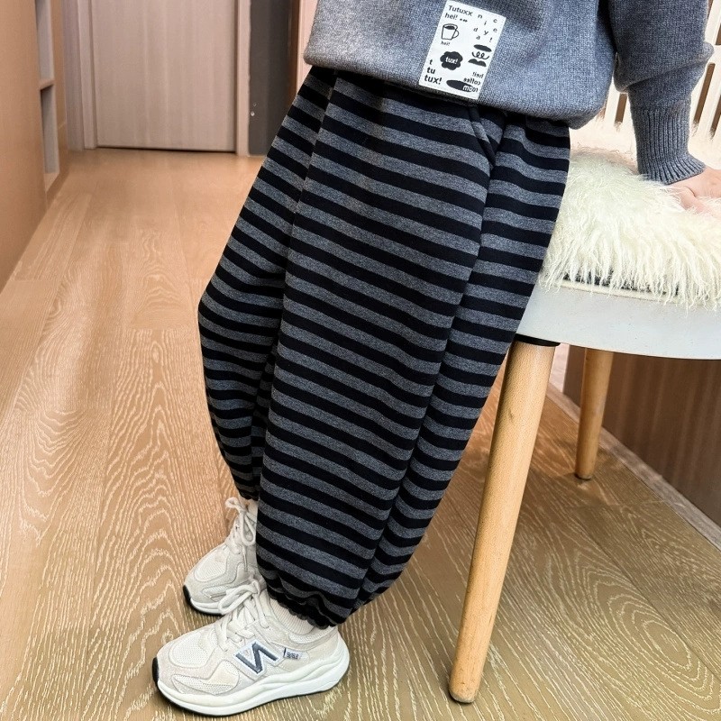 男女童加绒加厚长裤儿童新冬季韩版棉裤宝宝百搭保暖束脚条纹卫裤,淘宝优惠券,粉丝福利购,淘宝优惠卷
