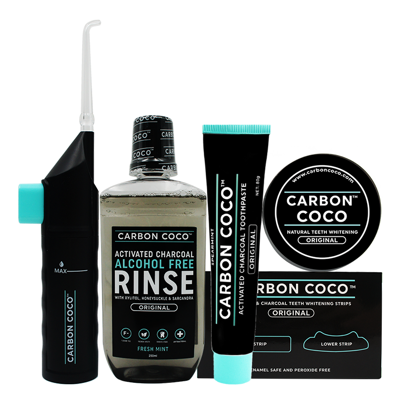 澳洲进口carbon coco牙粉水活性炭 carboncoco澳胜口腔护理套装
