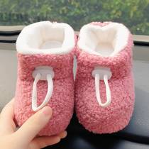 Baby cotton shoes Sox warm 0 1 year 6 year 6 1 December Baby learn step in front of shoes autumn and winter style thickened and velvety