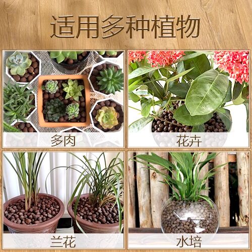 惠立陶粒垫底养花专用多肉营养土花盆回填鱼缸水培铺面火山石颗粒 - 图1