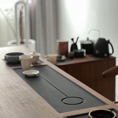 新中式茶桌2025新款高端胡桃木茶台办公室茶室客厅家用实木泡茶桌 - 图3