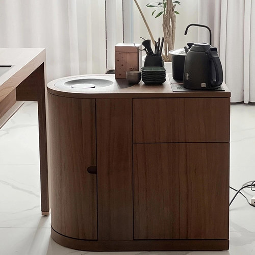 新中式茶桌2025新款高端胡桃木茶台办公室茶室客厅家用实木泡茶桌 - 图2