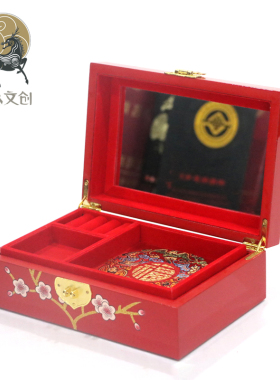 天水雕漆工艺品【 21彩绘首饰盒】A01