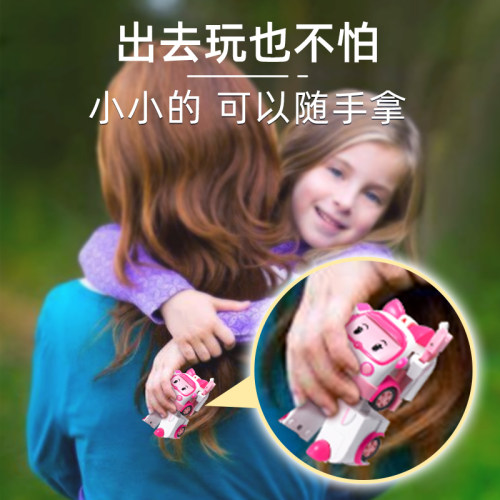 变形警车珀利警长poli罗伊安巴3英寸变形机器人车男女孩儿童玩具 - 图2