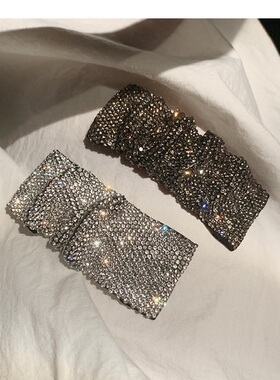 发夹边夹布艺合金大牌blingbling