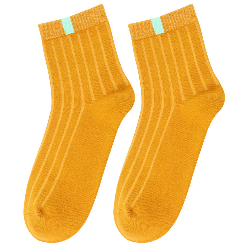 女士中筒休闲纯色运动简约棉袜子 妙婳短袜/打底袜/丝袜/美腿袜