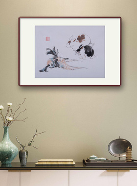 纯手绘写意画国画水墨画卧室