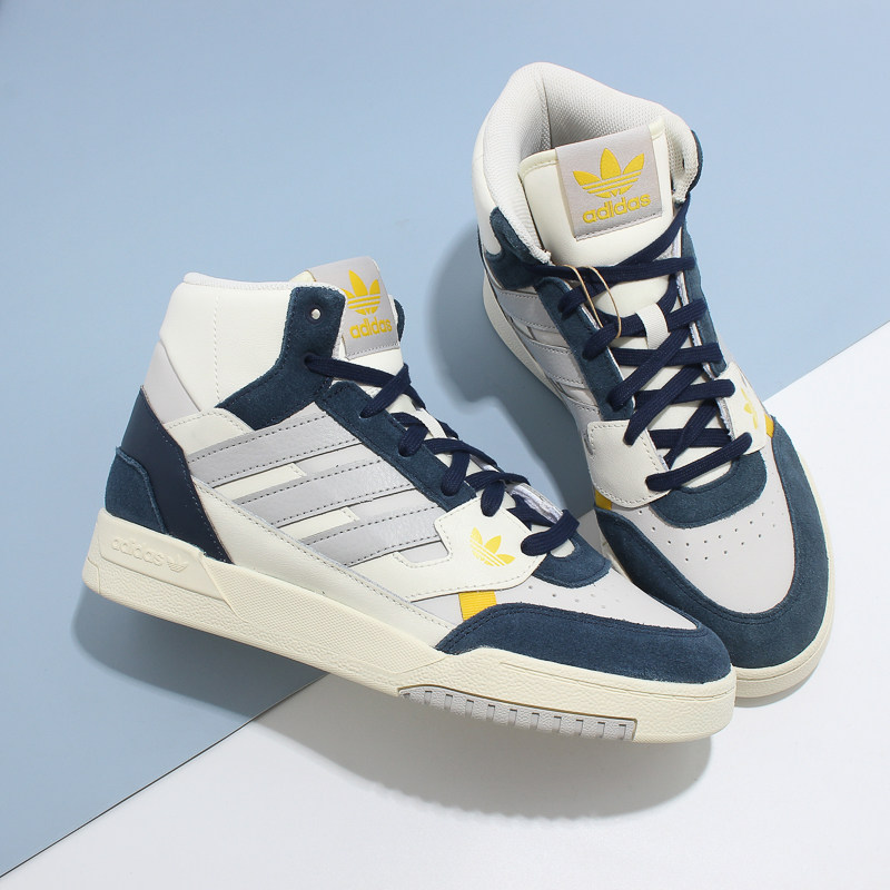 ADIDAS三叶草潮流男鞋DROP STEP高帮休闲板鞋运动鞋FZ5702 - 图1