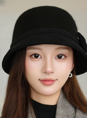 秋冬保暖蝴蝶结渔夫帽妈妈款