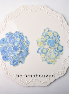 孔雀绣球真花压花手工diy材料