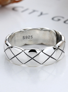 JHEPAN925纯银菱格纹开