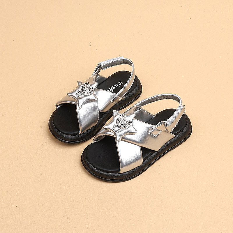 【直播专享】女童露趾凉鞋儿童星星公主鞋女宝鞋子韩版软底沙滩鞋,淘宝优惠券,粉丝福利购,淘宝优惠卷