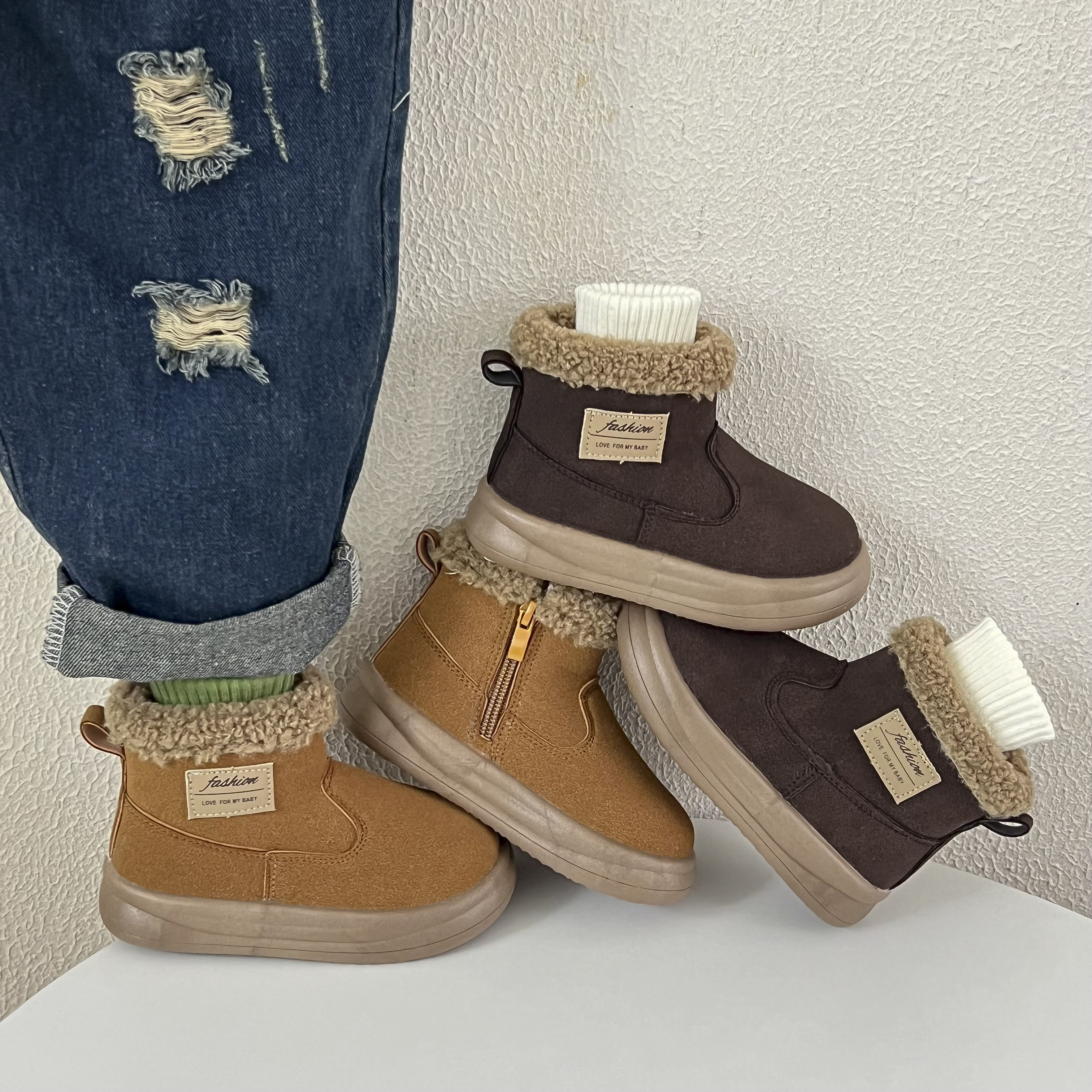 儿童雪地靴软底加厚保暖棉鞋2025冬季新款女童鞋加绒靴子男童棉靴,淘宝优惠券,粉丝福利购,淘宝优惠卷