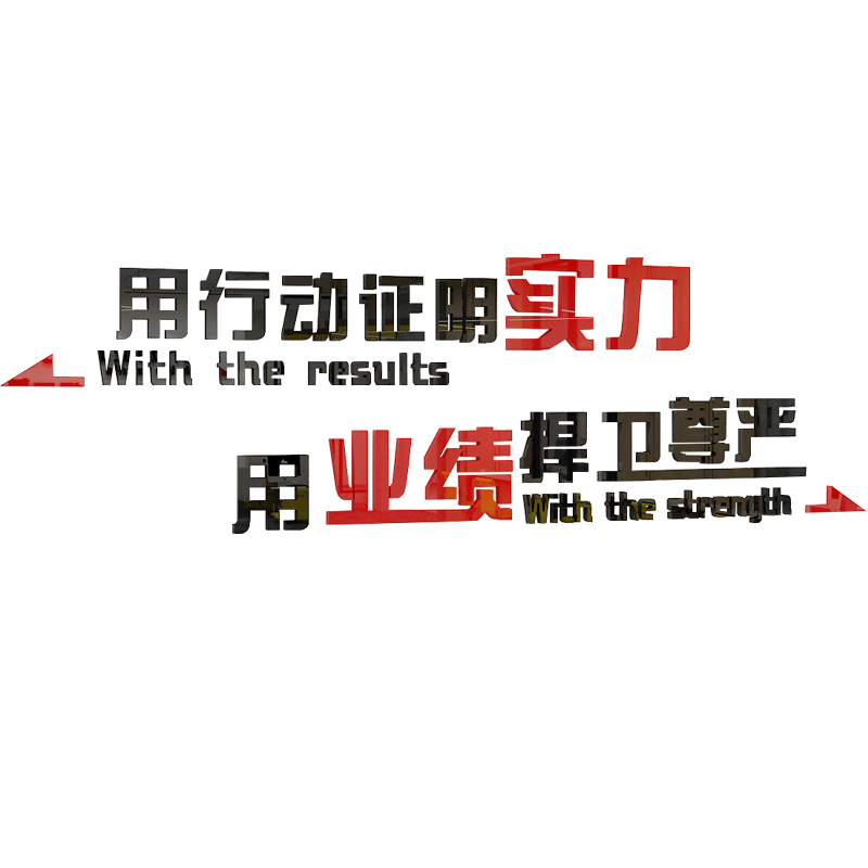 房产中介励志墙贴3d业绩尊严销售办公室企业公司文化团队激励贴纸-图3