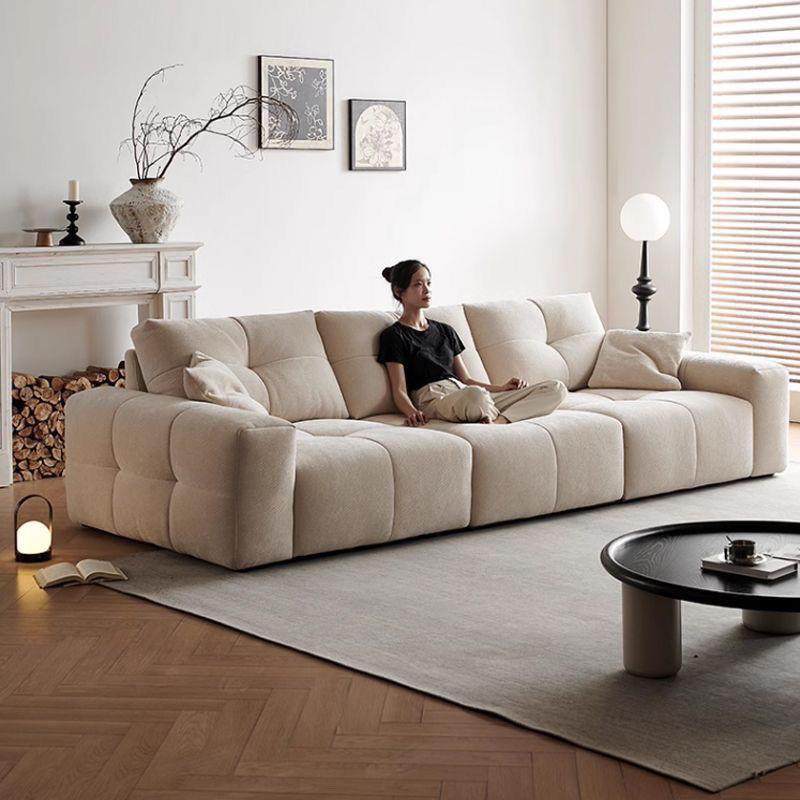 花瓣雪尼尔布艺像素沙发意式极简大坐深直排豆腐块棉麻布实木沙发,淘宝优惠券,粉丝福利购,淘宝优惠卷