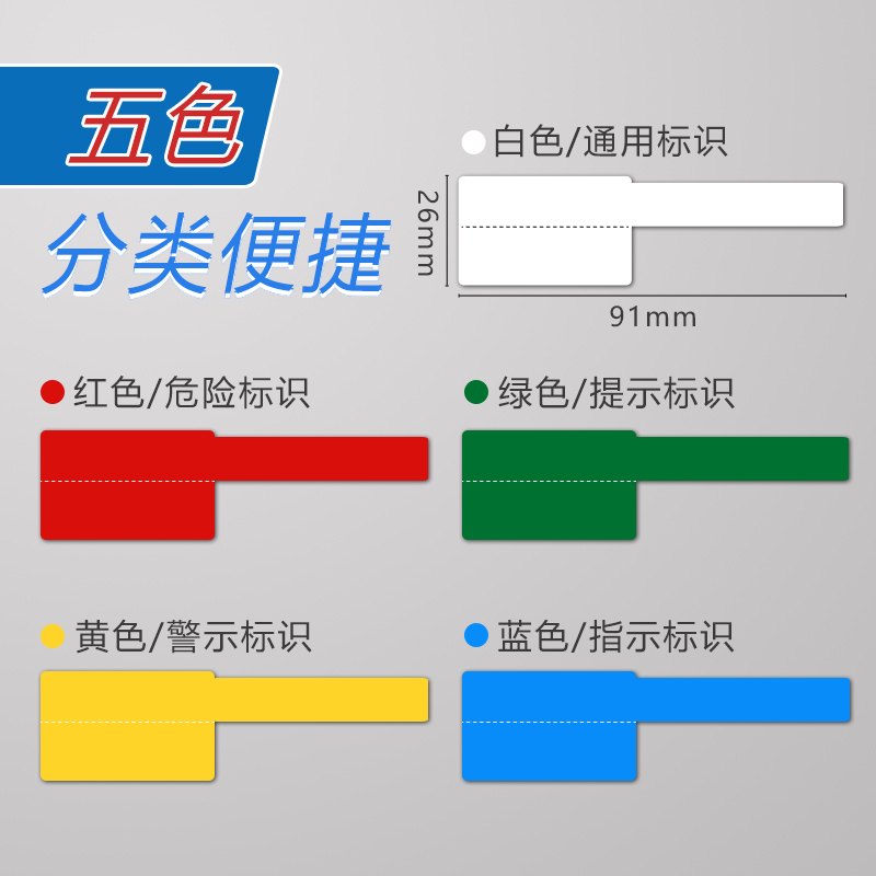 网线标签贴纸p型数据线不干胶分类彩色标签贴定制电源线充电线收纳标记贴线缆机房防水手写标识电线贴记号 - 图0