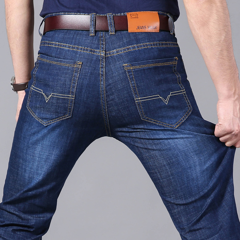 夏季男士宽松直筒弹力潮牌牛仔裤 潮皓牛仔裤