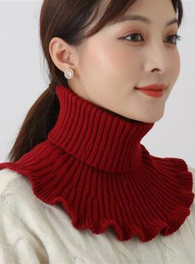 假领子新款围脖护颈加厚防寒围巾女士时尚百搭高级感领圈爆款脖套