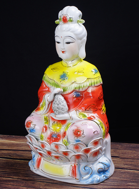 陶瓷女娲娘娘客厅摆件佛像