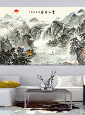 沙发背景墙办公室是装饰画欧零