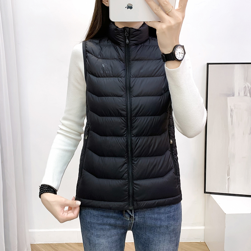 TECTOP/探拓冬季羽绒服女白鸭绒马甲背心保暖轻盈无袖外套坎肩高清大图