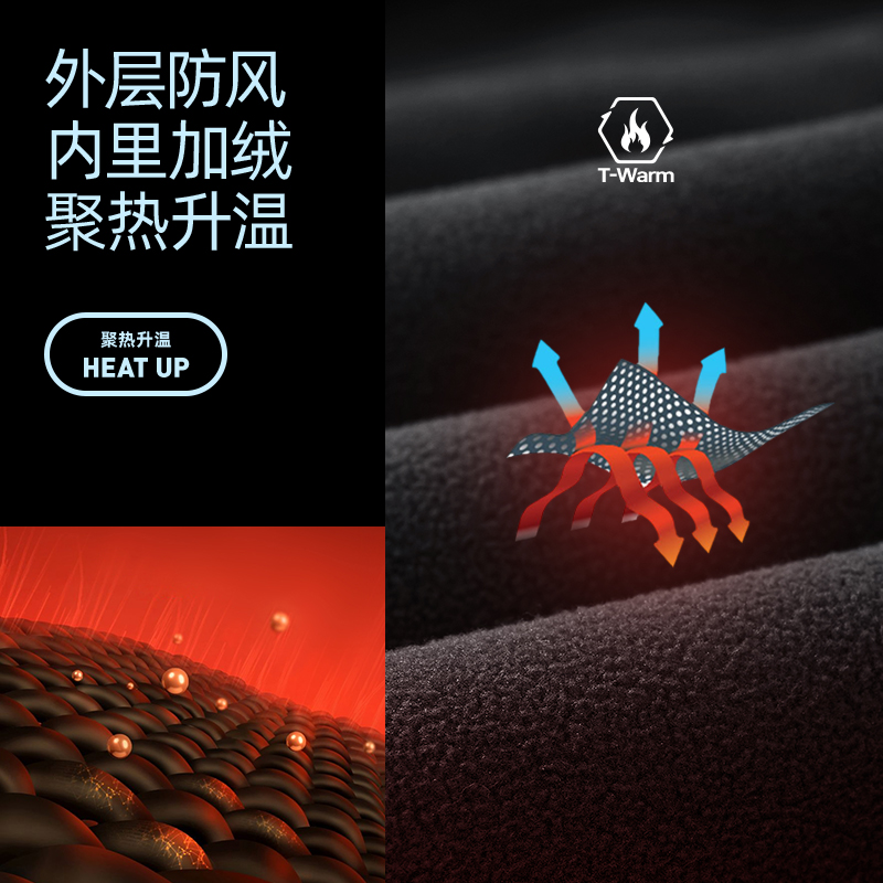 TECTOP/探拓秋冬潮牌潮流休闲裤男加绒加厚软壳裤大码长裤冲锋裤 - 图2