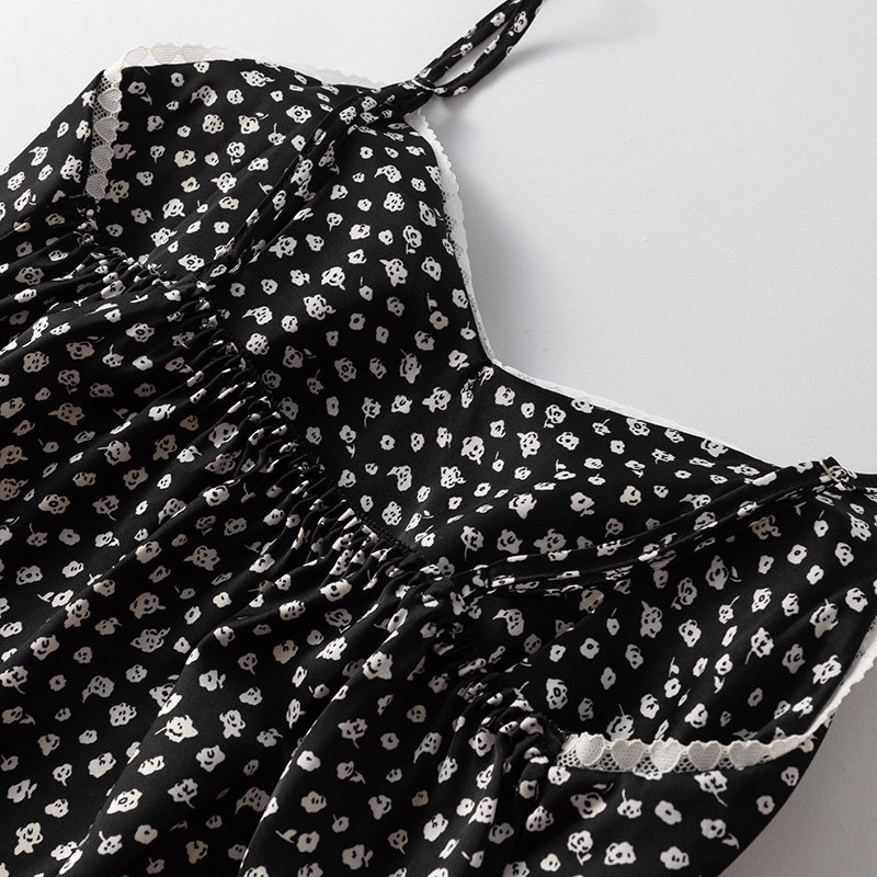 中长款夏季冰丝带胸垫性感套头睡裙 狄思莉睡裙