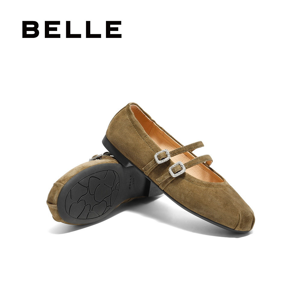 郭碧婷同款百丽浮光芭蕾女夏季平底单鞋银色玛丽珍晚晚鞋3H9A8AQ5,淘宝优惠券,粉丝福利购,淘宝优惠卷