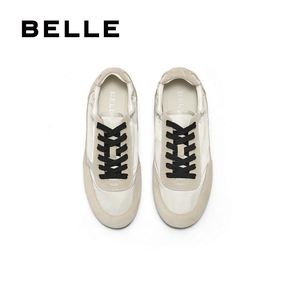 百丽女鞋子平底透气复古德训鞋秋季新款薄底运动休闲鞋D9C1DCM5,淘宝优惠券,粉丝福利购,淘宝优惠卷