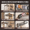Higold bathroom accessories punch-free gun gray aluminum alloy bathroom storage towel rack towel rack toilet brush set