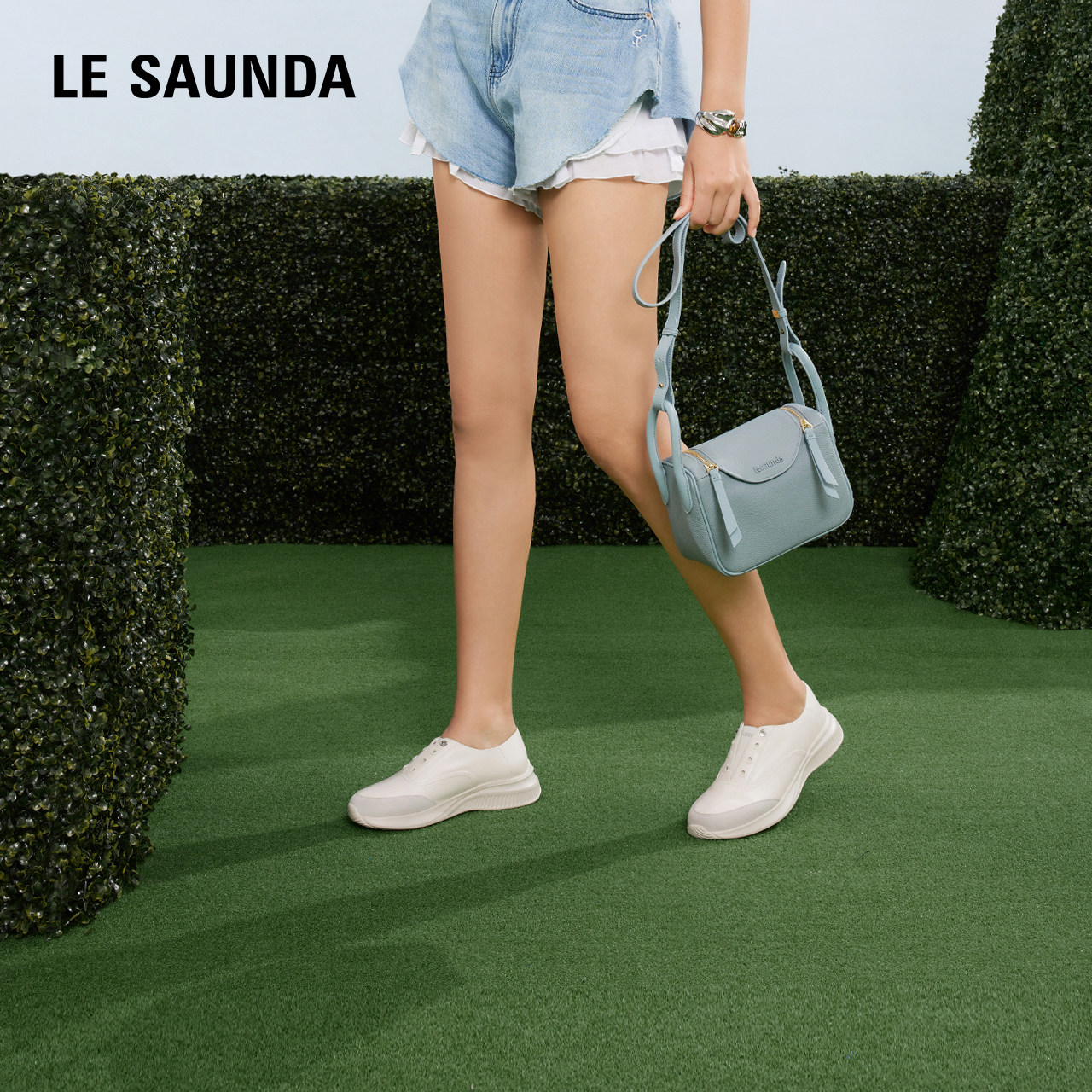 莱尔斯丹圆头低帮休闲运动纯色懒人一脚蹬舒适健步单鞋女5M53501,淘宝优惠券,粉丝福利购,淘宝优惠卷