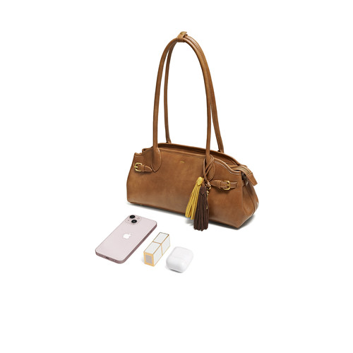 TATA他她波士顿包女包冬保龄球百搭单肩斜挎包女腋下包X3516DX5 - 图2