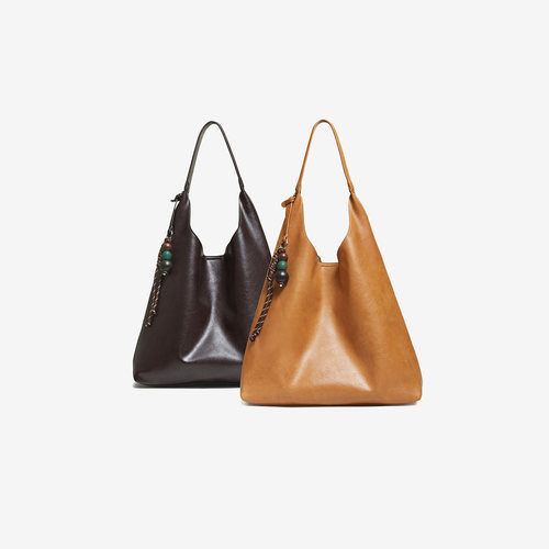 百思图2026春季新款托特包时尚简约大容量单肩包女TY075AX6 - 图3